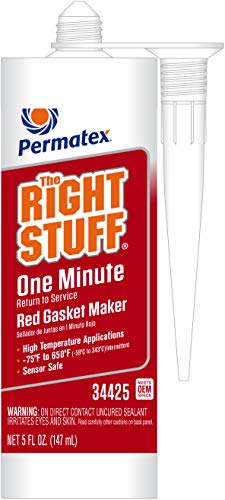 Image of Permatex 34425 Right Stuff 1 Minute Red High Temperature Gasket Maker, 5 oz