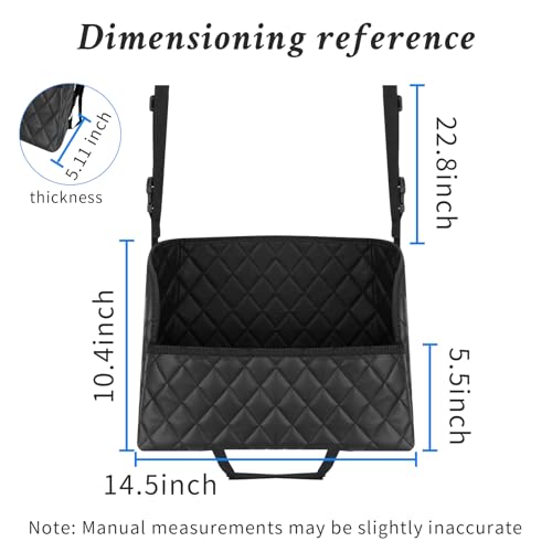 Sunlightxs Car Net Pocket Handbag Holder，Purse Holder For Car Between Seats，Leather Seat Back Organizer Mesh Large Capacity Bag，Handbag Between The Two Seats Of The Car thumb #4