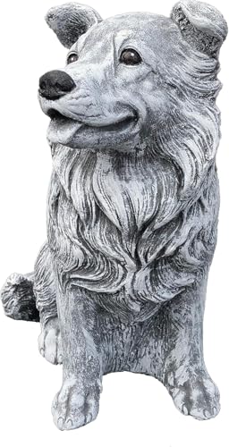 Steinfigur Hund Collie, Frost- und wetterfest bis -30°C, massiver Steinguss Steinfigur Hund Collie, Frost- und wetterfest bis -30°C, massiver Steinguss