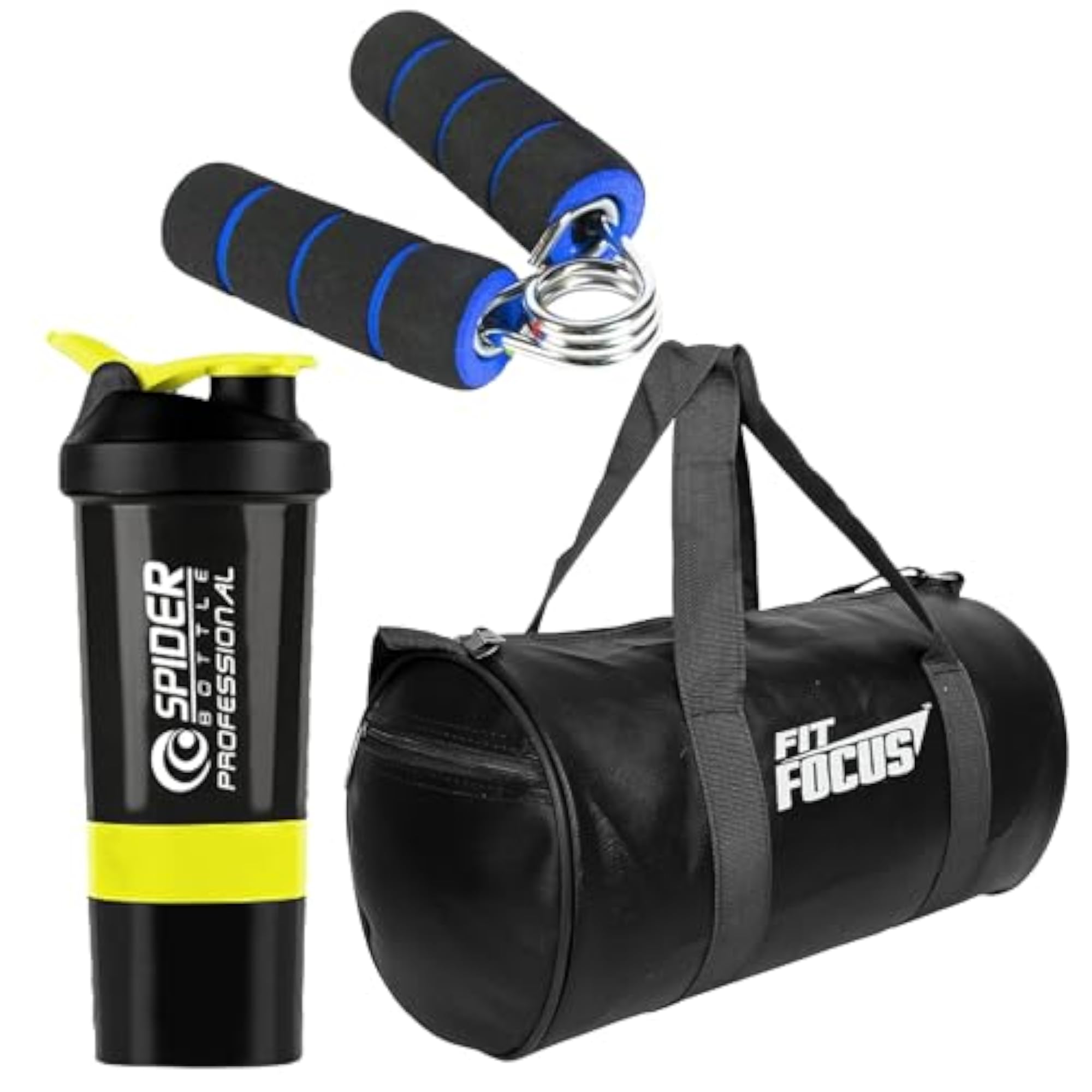 Gym Combo for Men & Women, Duffle Bag & Shaker