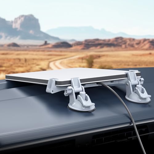 Mini Car Mount for Starlink Dashboard, Star-link Mini Mount Adjustable Suction Cup for Car, Vehicle, RV Dash & windshield, Nano Glue, Heat-Resistant ABS Bracket Ensures Stable Satellite network Signal