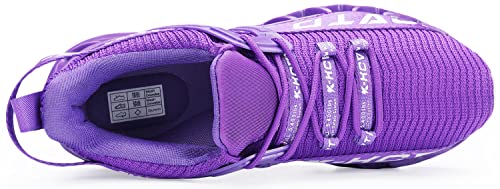 Kcvtd Steel Toe Shoes For Women Safety Work Shoes Comfortable Steel Toe Sneakers Puncture Proof Slip On Sneakers Women Purple #TOP4