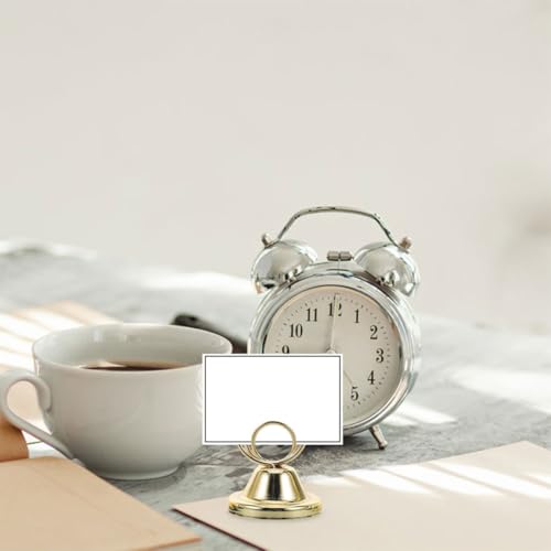 Soporte para tarjetas de mesa para evitar caídas de menús en banquetes con base metálica estable 8