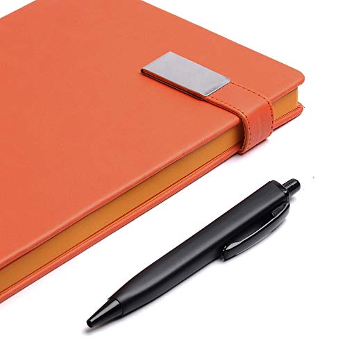 Image of COI Diary Orange UNDATED Planner - Vintage Style A5 Travel Diary for an Awesome Friendly Kids for Office Going Boys and Girls with Pen Magnetic Lock.