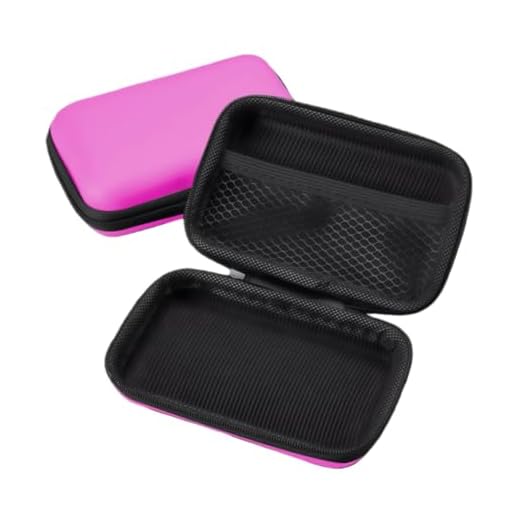 Mini Charger Organizer Case, Travel Cord Storage Bag with Zipper, Portable Cable Organizer for Electronics - 1Pack Rose Red
