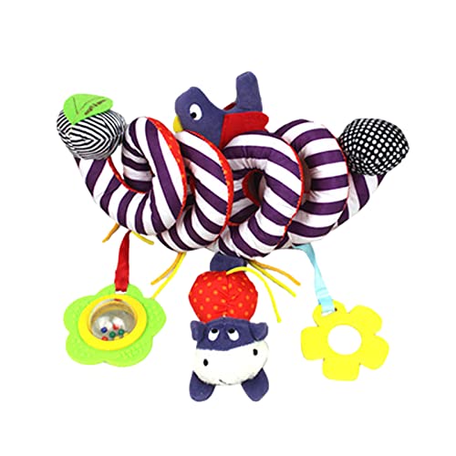 Anloximt Jouets en Peluche en | Jouets sensoriels pour siège d'auto pour bébés,Enfant Berceau Lit Landau Accrocher Hochets Poussette Voiture Jouet, Accessoires Poussette