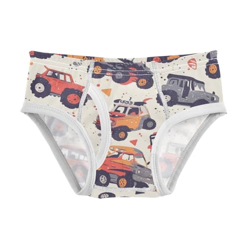 KLL Hand Drawn truck Car Pattern Boys Toddler Comfort Training Underwear Cute Undies