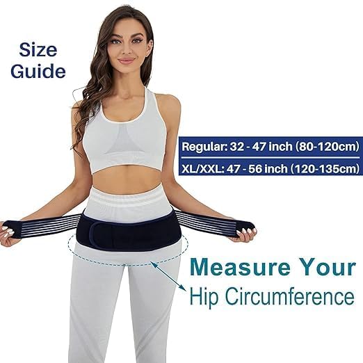 ARPK Back Pain Belt Lower Back Support Brace for Men and Women- Anti-Slip Sciatica Pain Relief - Sacroiliac SI Joint Hip, Pelvic Beltt - Back Pain Belt For Women - REGULAR SIZE (grey) - Image 9 thumbnail