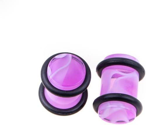 Miniatura 5 de Kit de Estiramiento de Orejas de 50 Piezas 14 Calibres-00 Calibres Expansores Cónicos de Acrílico Mármol Conjuntos de Joyería para Piercing