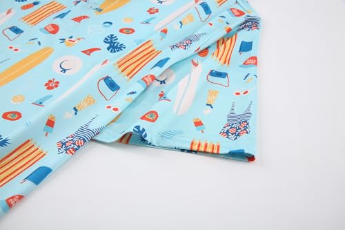 Alex Vando Mens Hawaiian Golf Shirt Moisture Wicking Digital Print Golf Shirts for Men