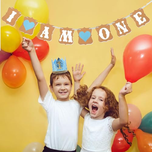 GETFACAI First Birthday Crown Hat and Flag Set for Boy - Baby Shower Party Decor Photo Props - Image 6