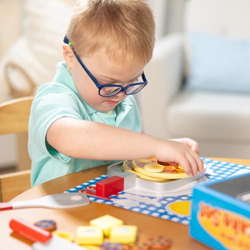 Melissa & Doug Flip and Serve Pancake Set (19 pcs) - Wooden Breakfast Play Food - image 3