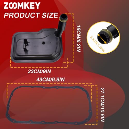 Image of 24236933 Transmission Oil Fluid Filter Pan Gasket 24236931 for Chevy GMC Cadillac Tahoe Colorado Avalanche Silverado LTD LD Suburban Express Canyon Yukon Sierra Savana CTS Escalade EXT ESV 2006-2022