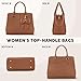 RAINSMORE Bolso de Mano de Mujer Cuero PU Bolsos de Mujer Malas Senhora Bolso Shopper Tote Bag Trabajo para Universitarisa 13 Pulgadas Marrón Oscuro Imagen de RAINSMORE Bolso de Mano de Mujer Cuero PU Bolsos de Mujer Malas Senhora Bolso Shopper Tote Bag Trabajo para Universitarisa 13 Pulgadas Marrón Oscuro