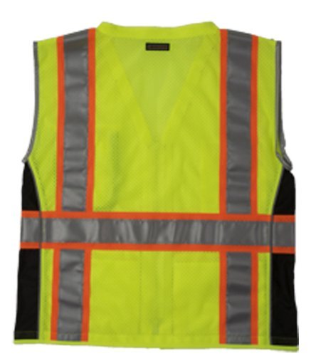ML Kishigo - 1513 XL 1513 Ultra-Cool Polyester Black Series Heavy Duty Vest, Extra Large, Lime