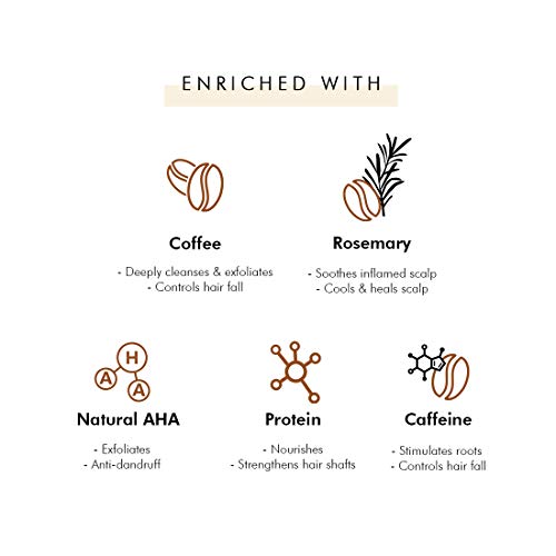 mCaffeine Coffee Deep Cleansing Hair Care Duo with Protein, Natural AHA & Argan Oil | Shampoo, Scalp Scrub | All Hair Types | Sulphate & Silicone Free - Image 4