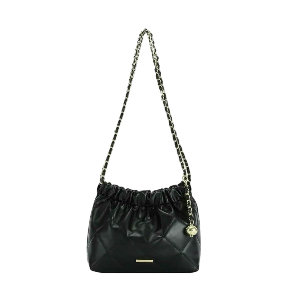 Sac bandoulière brodé pratique et chic pour femme avec chaîne confort
