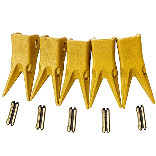 BDI Wear Part 5Pack 230WT Excavator Bucket Teeth Twin Tiger Bucket Teeth with TF23P Flex Pins for 23 & 230 Series Skid Steer loaders and excavators