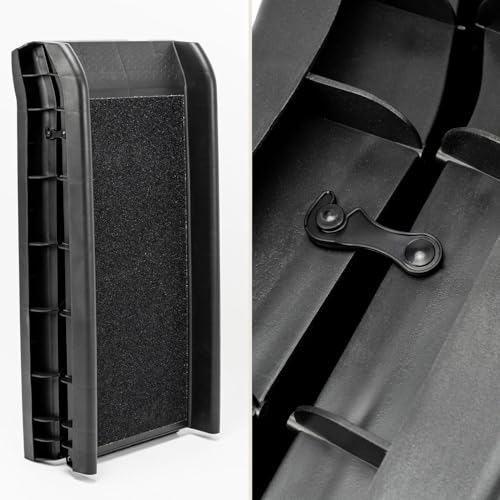 Rampa para perros lionto: escalones robustos de 156x40 cm en color negro para coche 5