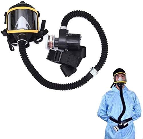 Electric Constant Flow Supplied Air Fed Full Face Gas Mask Respirator System, Widely Used in Organic Gas, Paint spary, Chemical, Woodworking, Dust Protectio Respirators