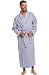 Alexander Del Rossa Mens Cotton Robe, Lightweight Woven Bathrobe, XL Light and Dark Blue Striped (A0715R62XL)