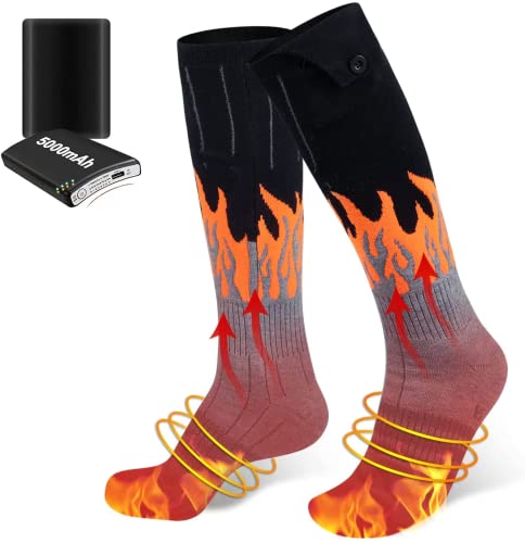 Heated Socks 2022 Upgraded Battery Socks With 4 Heating Settings Electric Socks For Men Women Camping Foot Warmer Rechargeable For Outdoor Hunting Skiing Camping Hiking(Xx Large) #TOP1