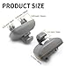 2PCS Inner Sun Visor Clips, Upgraded Car Visor Holder Hook - Compatible with Audi A1 A3 A4 A5 Q3 Q5 S3 S4 S5 TT, OEM: 8U0857562A (Gray)