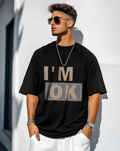 Image of AUSK Oversized T-Shirts || Printed Loose Fit Half Sleeve Tshirt for Mens