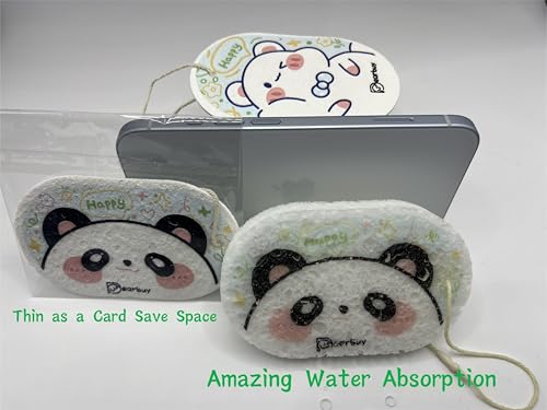 Image of Eco-Friendly Cleaning Power - Dearbuy Natural Compressed Wood Pulp Sponges, 10 Pack with Cute Animal Patterns, Space-Saving, Soft, Economical, and Durable for Multi-Purpose Use