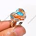 Natural Heart Shape Orange Spiny Oyster Turquoise Gemstone 925 Sterling Silver Handmade Statement Ring Jewelry Gift for Wife Girlfriend (8)