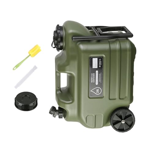 Bidon d'eau avec robinet 28 L distributeur portable étanche de survie