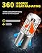 AUXLIGHT 2057 1157 2357 7528 2057A 1157A 2357A LED Bulbs Brilliant Red, Ultra Bright 60-SMD LED Replacement for Brake/Tail Lights, Blinker Lights, Turn Signal/Parking or Running Lights (Pack of 2)