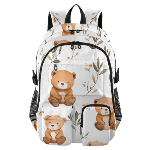 Mochilas escolares grandes de oso de 44.5 cm para el trabajo