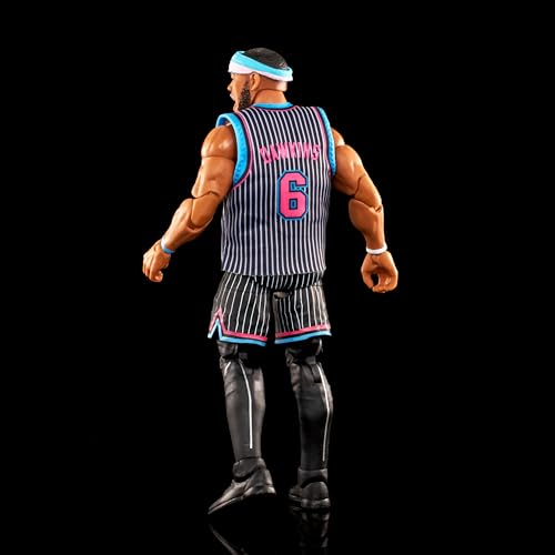 Image of Mattel WWE Elite Collection Action Figure & Accessories, Series #103 Angelo Dawkins 6-inch Collectible with 25 Articulation Points & Swappable Hands