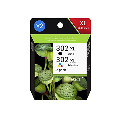 302XL Cartouches d'encre compatibles avec HP 302 302XL, pour HP Officejet 3830 3831 3833 4650, Envy 4520 4524 4527 4522, Deskjet 1110 2130 2132 3630 3632 3636 Cover