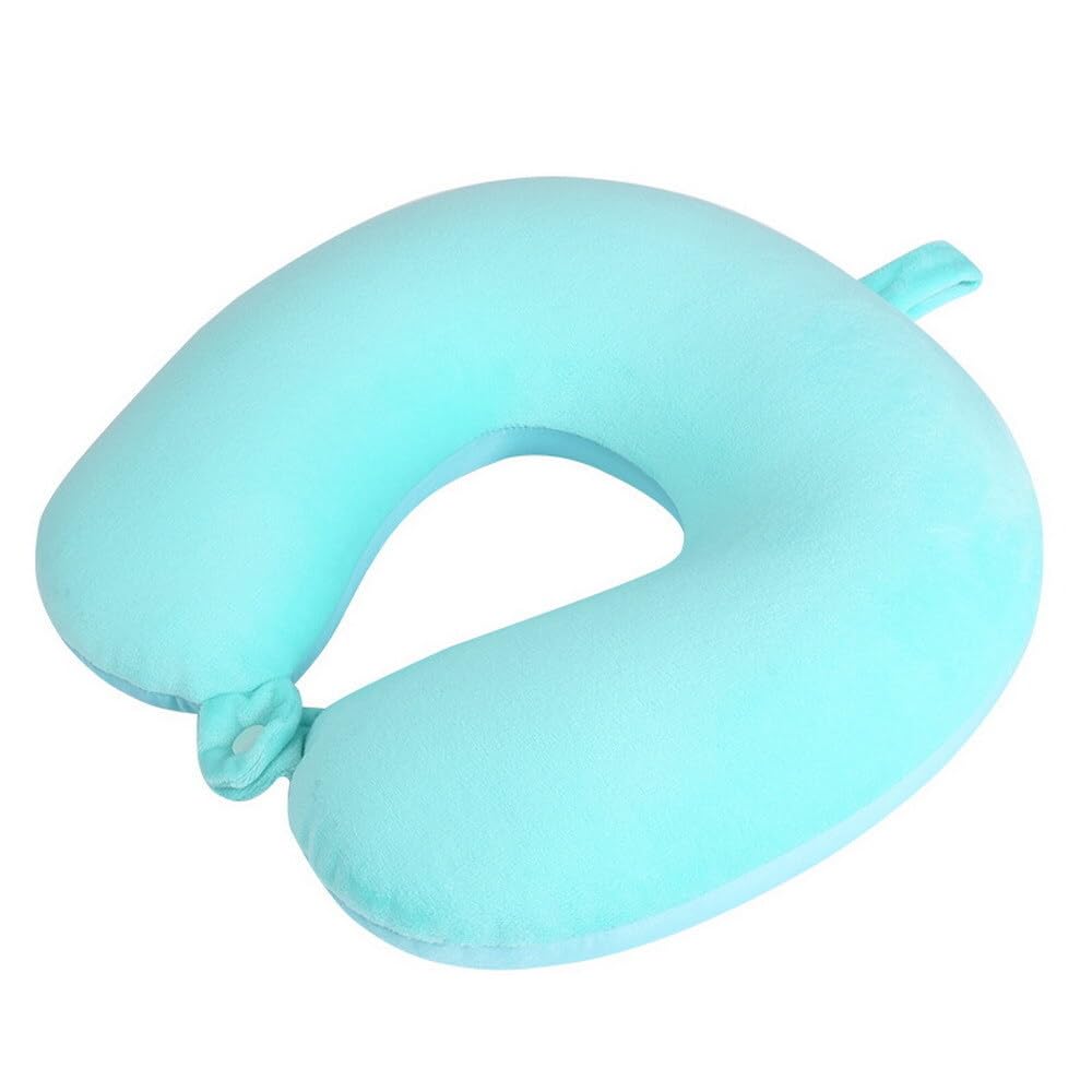 Rainjia Neck Pillow with Microbeads, Neck Rest Travel Pillow Neck Support Pillow Orthopaedic Pillow Neck Roll for Travel, Airplane, Car and Other Journeys