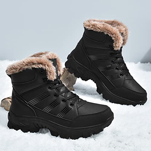 Men's Snow Boots Outdoor Hiking Boots Waterproof Fluff Snow Sports Boots4