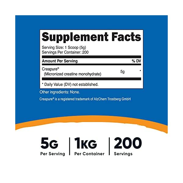 Nutricost Creapure® Creatine Monohydrate 1KG - Image 3
