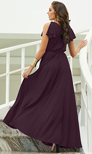 Image of KOH KOH Womens Long Sleeveless Bridesmaid Wedding Guest Prom Maxi Dress