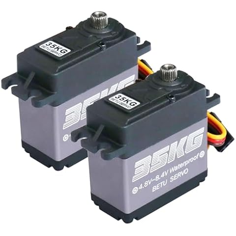 BETU 2Pack 35kg Servo, RC Steering Servo with Stainless Steel Gear, 1/10 Servo Compatible with 1/8, 1/10, 1/12 RC Car/Robot/Boat (270°) Cover