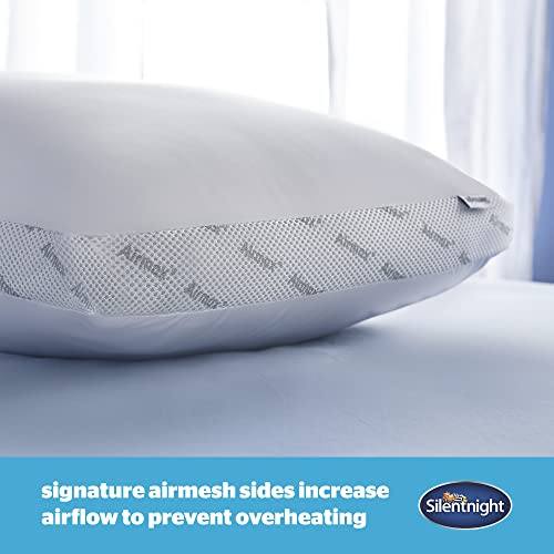 Silentnight Airmax Pillow – Air Mesh Sides Maximising Airflow Preventing Overheating for a Cool Night's Sleep – Machine Washable and Hypoallergenic Bed Pillow, White