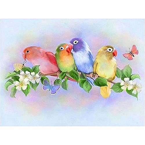 Kit point de croix diamant oiseau mosaïque strass 50x120