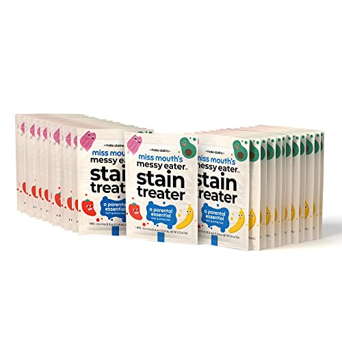 Miss Mouth's Hate Stains Co Stain Remover For Clothes - 25 Wipes - Newborn & Baby Essentials Messy Eater Stain Treater Spray - No Dry Cleaning Food, Grease, Coffee Off Laundry, Underwear, Fabric #TOP4