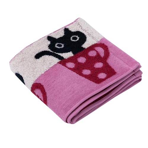 nishikawa 【 西川 】アツコマタノ フェイスタオル 34X75cm 洗える やわらかな肌触りの綿100% ふわふわの無撚糸でふっくらとした仕上がり シャーリング MT3658 カップMEME 日本製 ピンク TT23184641