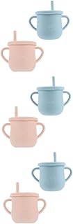 ibasenice 6 Peças Copo De Canudo De Silicone Para Bebê Copo Com Canudinho Copo De Canudo Copo De Canudo Para Bebê Copo De Canudo Infantil Copo De Plástico Copo De Bebida Para Bebê Treinador