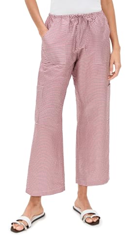 DONNI. Women's The Taffeta Gingham Drawstring Cargo Pants, Bell