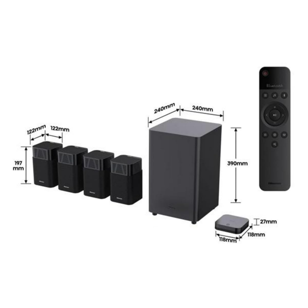 Soundbar Hisense 20015127 HT SATURN 4.1.2 Subwoofer wireless Black
