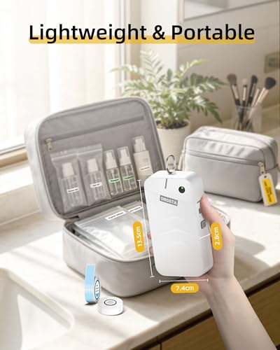 Image of ORGSTA Label Maker Machine with Tape Bluetooth Portable Thermal Labelling Printer for School Home Office Organization, Wireless Mini Labeler S001 Label Machine with Label Sticker Maker, White