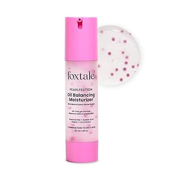 Foxtale Oil-Balancing Gel Moisturizer with Niacinamide, Azelaic Acid Pearls & Cica, 8+ Hours Shine-Free Hydration, Oil-free, Lightweight, Balances Sebum Production, For Oily & Acne-Prone skin, Men & Women, 50 ml - image, photos