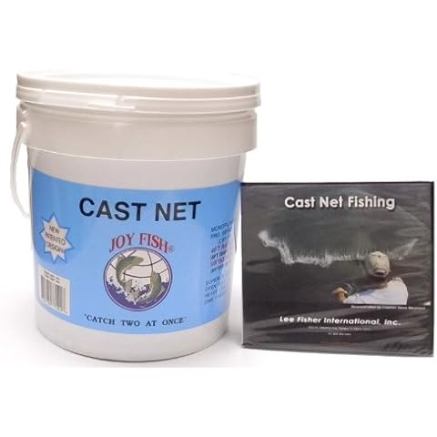 Joy Fish Professional Bait Cast Net, 3/8" Sq. Mesh, 8Ft. Cover